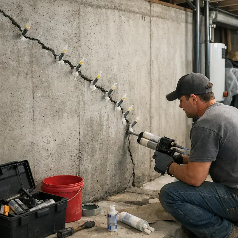 Basement Wall Crack Repair New Brunswick
